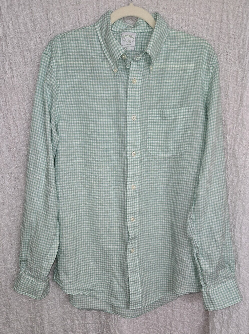 Brooks Brothers Men's Size Large Linen Button Down Shirt